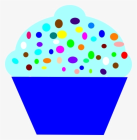 Cupcake Clip Art - Blue Cupcake Clip Art, HD Png Download, Transparent PNG