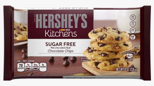 Hershey S Kitchens Semi-sweet Chocolate Chips - Hershey's Kitchen Sugar Free Chocolate Chips, HD Png Download, Transparent PNG