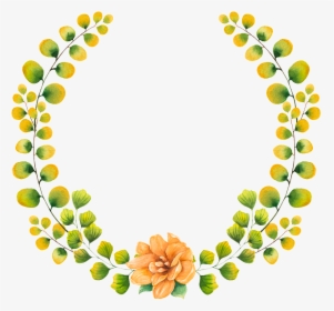 Flower And Leaf Half Garland Vector - Stock Photography, HD Png Download, Transparent PNG