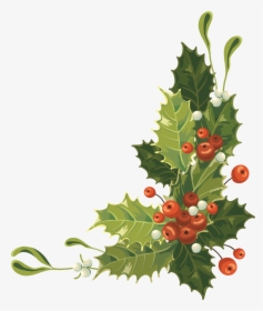 Christmas Card Royalty-free - Christmas Cards With Holly, HD Png Download, Transparent PNG