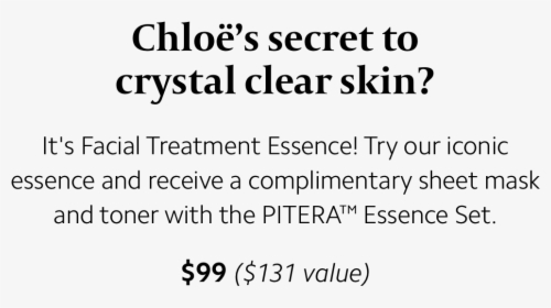 Chloe S Secret To Crystal Clear Skin It S Facial Treatment - Printing, HD Png Download, Transparent PNG