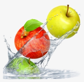#mq #water #splash #waterdrops #apple #fruit - Water Drops On Fruits, HD Png Download, Transparent PNG