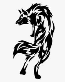 Wolf Tattoos Png Transparent Images - Tribal Wolf Transparent Background, Png Download, Transparent PNG