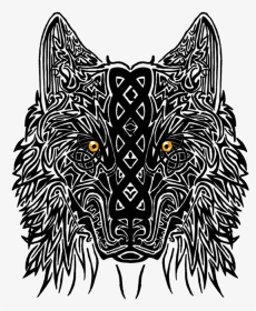 Celtic Wolf Tattoo By Dragonoir-d4r5t4b - Wolf Head Transparent Background, HD Png Download, Transparent PNG