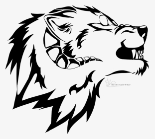 Snarling Horned Wolf Tattoo Design By Xkingbadwolf - Snarl, HD Png Download, Transparent PNG