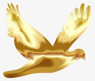 Gold Flying Dove Silhouette No Background 800px - Gold Dove Clipart, HD Png Download, Transparent PNG