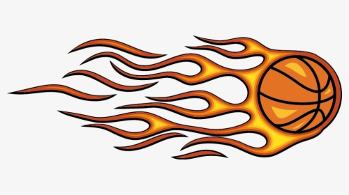 Clip Art Flaming Basketball - Flaming Basketball Clipart, HD Png Download, Transparent PNG