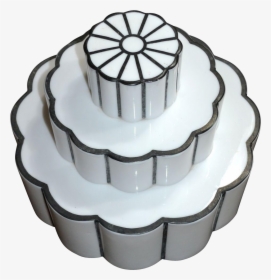 Art Deco Wedding Cake Milk Glass Light Globe Black, HD Png Download, Transparent PNG