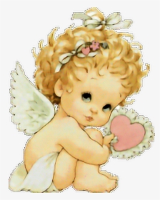 Transparent Baby Angel Png - Angelitos Caricatura Para Bautizo De Niña, Png  Download , Transparent Png Image - PNGitem