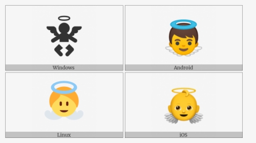 Baby Angel On Various Operating Systems - Smiley, HD Png Download, Transparent PNG