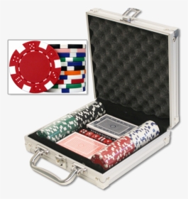 Dice Poker Chip Set With 100 Chips - Poker Set Wood, HD Png Download, Transparent PNG