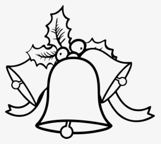 Bell Drawing Happy - Christmas Bell For Coloring, HD Png Download, Transparent PNG