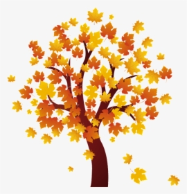 September Clipart Autum Leaves - Clip Art Maple Tree, HD Png Download, Transparent PNG