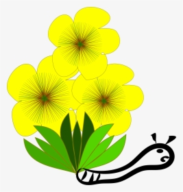 A Flor Amarela E A Lagarta Clip Arts - Yellow Bell Flower Clipart, HD Png Download, Transparent PNG