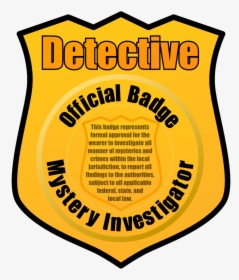 Transparent Police Badge Png - Clip Art Detective Badge, Png Download, Transparent PNG