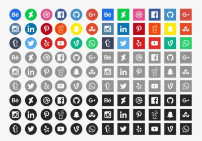 Social Icons Png Photo - Free Social Media Icons 2019, Transparent Png, Transparent PNG