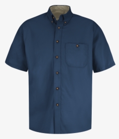Men S Short Sleeve Cotton Contrast Dress Shirt - Button, HD Png Download, Transparent PNG