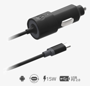 Motorola Turbopower 15 Usb-c Car Charger - Android, HD Png Download, Transparent PNG