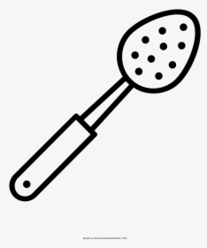 Cooking Utensils Coloring Page - Black And White Spatula, HD Png Download, Transparent PNG