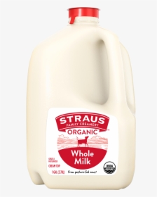 Straus Organic Whole Milk Gallon, HD Png Download, Transparent PNG