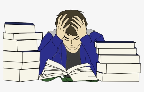 Study Vector Stressed Student - Stressed Student Clipart, HD Png Download, Transparent PNG