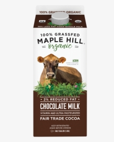 Organic Chocolate Milk - Maple Hill Creamery 2% Organic Grass Fed Chocolate, HD Png Download, Transparent PNG
