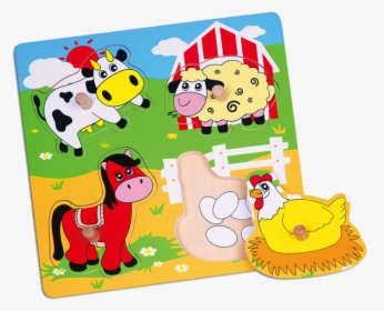 Flat Puzzle-farm Animals - Viga Flat Puzzle Farm Animals, HD Png Download, Transparent PNG