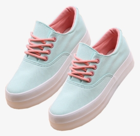 Image Of Baby Blue And Pink Aesthetic Sneakers - Baby Blue Aesthetic Pngs, Transparent Png, Transparent PNG