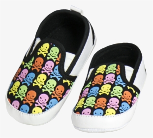 Colorful Skull Baby Shoes, Zombie Survivor Baby Gift - Slip-on Shoe, HD Png Download, Transparent PNG