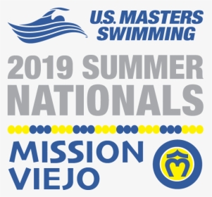 Usms 2019 Summer Nationals Mission Viejo Color Logo - Us Masters Swimming Nationals Mission Viejo, HD Png Download, Transparent PNG
