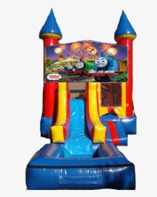 Water Slide Castle Combo Front Jumper Thomas The Train - Minecraft Waterslide Bounce House, HD Png Download, Transparent PNG