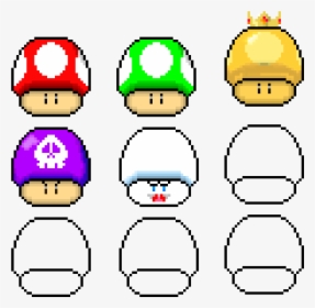 Super Mario Mushrooms, HD Png Download, Transparent PNG