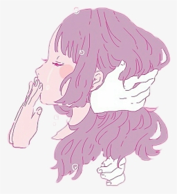 Animegirl Japan Purple Tear - Japanese Aesthetic Wallpaper Desktop, HD Png Download, Transparent PNG