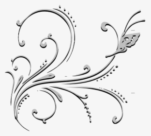Banner Black And White Clip Art At Clker Com Vector - Black And White Clip Art Flowers, HD Png Download, Transparent PNG