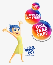 Via Sky - Com - Disney Pixar's Inside Out Sky Broadband, HD Png Download, Transparent PNG