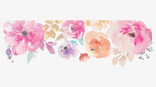 Watercolor Flower Border Png , Png Download - Pink Flower Border Png, Transparent Png, Transparent PNG