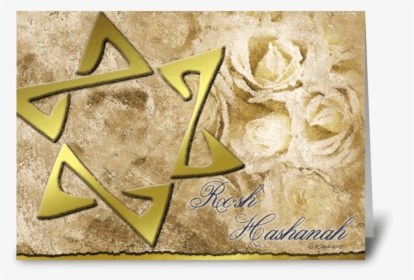 Rosh Hashanah Star Of David Card Greeting Card - Christmas Card, HD Png Download, Transparent PNG