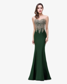 Evening Dresses Png Photo Background - Elegant Black Long Gown Design, Transparent Png, Transparent PNG