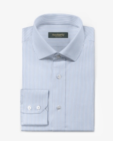 Light Blue Striped Pinpoint Cotton Wide Collar Shirt - Formal Wear, HD Png Download, Transparent PNG