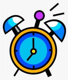 Vector Illustration Of Alarm Clock Ringing Its Morning - Alarm Clock Illustration, HD Png Download, Transparent PNG