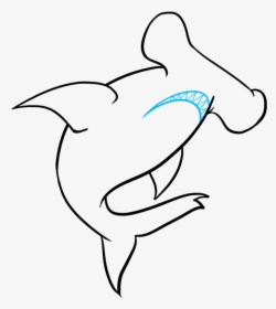 How To Draw Hammerhead Shark - Hammerhead Shark Drawing, HD Png Download, Transparent PNG