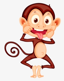 Transparent Funny Monkey Png - Monkey Cartoon, Png Download, Transparent PNG