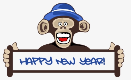 Monkey, Funny Monkey, New Year, Animal, Cute, Holiday - Monkey New Year 2019, HD Png Download, Transparent PNG