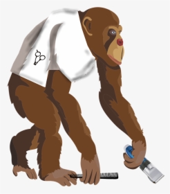 Monkey, Barber, Hairdresser, Funny - Chimpanzee Cartoon Clipart, HD Png Download, Transparent PNG