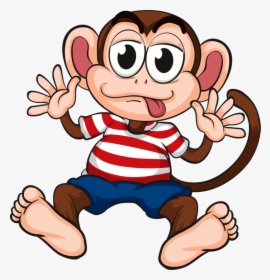 Monkey Funny Cartoon , Png Download - Monkey Funny Cartoon, Transparent Png, Transparent PNG