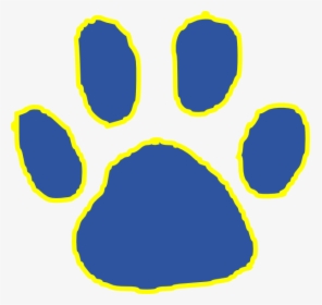 Paw Print Blue And Gold , Png Download - Blue Tiger Paw Print, Transparent Png, Transparent PNG