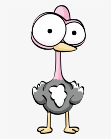 Carton Drawing Bird - Draw A Cartoon Ostrich, HD Png Download, Transparent PNG