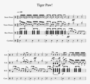 Triplet Diddle Sheet Music Snare, HD Png Download, Transparent PNG