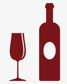 Red Wine Wine Glass Bottle - Wine Glass, HD Png Download, Transparent PNG