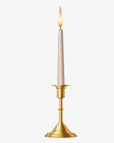 Golden Candlestick Png Clip Art - Candle Stick Png, Transparent Png, Transparent PNG